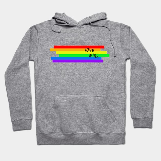 Love Wins Gay Pride Equality Freedom Rights Rainbow Cute Gift Transgender Hoodie by Kibo2020